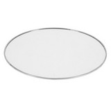 Plato de vidrio tipo espejo circular 25cm plata