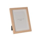 Portaretrato de madera/vidrio 22x27cm beige