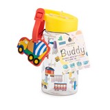 Botella plastica para niño 15oz amarillo camion manna