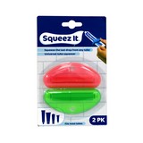 Exprimidor pasta dental plastico rosado/verde s2 pzas