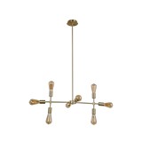 Lámpara colgante dorado satinado 8l e27