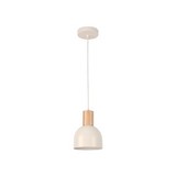 Lampara colgante 1l e27 metalica blanca