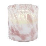 Vela aromática frasco de vidrio 10cm rosa