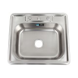 Fregadero de acero inoxidable 1 poceta 25x22 pulg (63.5 cm x 55.88 cm)