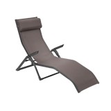 Silla chaise lounge aluminio café