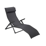 Silla chaise longue de aluminio reclinable de 142 x 64 x 90 cm