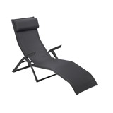 Silla chaise lounge aluminio gris