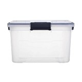 Caja organizadora de plastico rectangular 50l transp