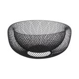 Cesta decorativa de malla de metal 27cm negro