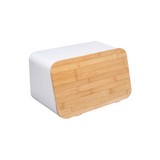 Caja para pan con tabla de corte 36.7x18.4x21.8cm blanco