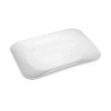 Plato de porcelana rectangular 20x28cm blanco