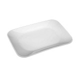 Plato de porcelana rectangular 16.7x23cm blanco