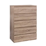 Gavetero de madera 5 gavetas l118.40x78x48cm h