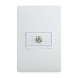 Tomacorriente coaxial tv blanco