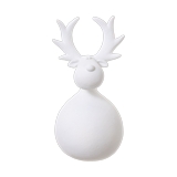 Adorno navideño 9.75 pulg reno blanco brw&wht