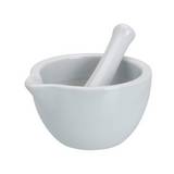 Mortero de porcelana blanco 10 cm