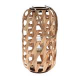 Linterna decorativa de madera 12x38.5cm beige