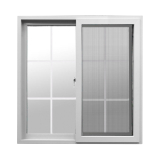 Ventana francesa blanca 1.20x1.00 m upvc s56