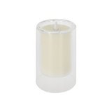 Candela decorativa de vidrio led 10x17cm blanco