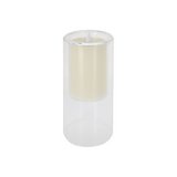 Candela decorativa de vidrio led blanco