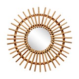 Espejo decorativo de madera circular 50cm tipo sol
