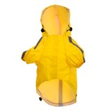 Impermeable para mascota de plastico amarillo