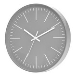 Reloj de pared de plastico circular 30cm gris