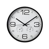 Reloj de pared de plastico circular 30cm blanco/negro