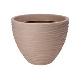 Maceta decorativa redondo de ceramica 31x40cm beige
