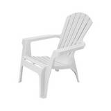 Silla plástica para jardín de 75 x 86 x 86 cm color blanco