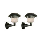 Lampara led exterior pared negro 1l 0.06w 1.2v 3500k (2 piezas)