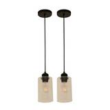 Lámpara blanca colgante set de 2 unidades