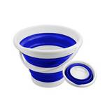 Cubeta plegable color blanco/azul 10 l
