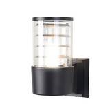 Lampara exterior 1l e27 negro redonda