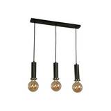 Lampara colgante recta negro 3l e27 40w