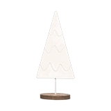 Adorno navideño 6x4.75x15.75 pulg arbol madera bl brw&wht