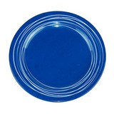 Plato de melamina 7.87 in lineas azul/blanco