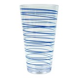 Vaso de melamina 20 oz lineas azul/blanco