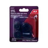 PROTECTOR DE HULE NEGRO PARA MUEBLE 5/8 PULG (15.87 mm) SET 4 PZAS
