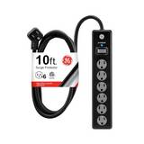 Regleta polarizada 6 tomas 10ft con protector negro