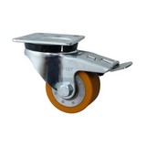 Rodo giratorio 75 mm poliuretano rin alum 200 kg freno