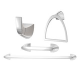 Kit de accesorios karci cromados para baño 4 pzas