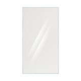 Espejo rectangular con marco aluminio blanco 43.18x78.74 cm
