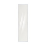 Espejo rectangular con marco aluminio blanco 30.48x121.92 cm