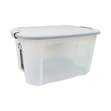 Caja organizadora 40 qt transparente/gris