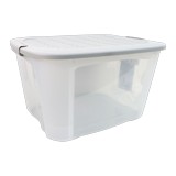 Caja organizadora 71 qt transparente/gris