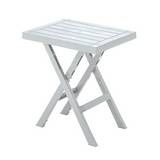 Mesa plastica plegable 65x50x73.2cm gris hielo baru