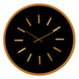 Reloj de madera/metal para pared negro/dorado 24 in