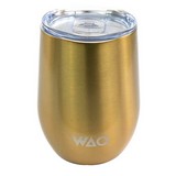 Taza de vino térmica wao 12 oz con acrílico dorado