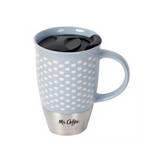 Taza para café con tapa de 15 onzas azul